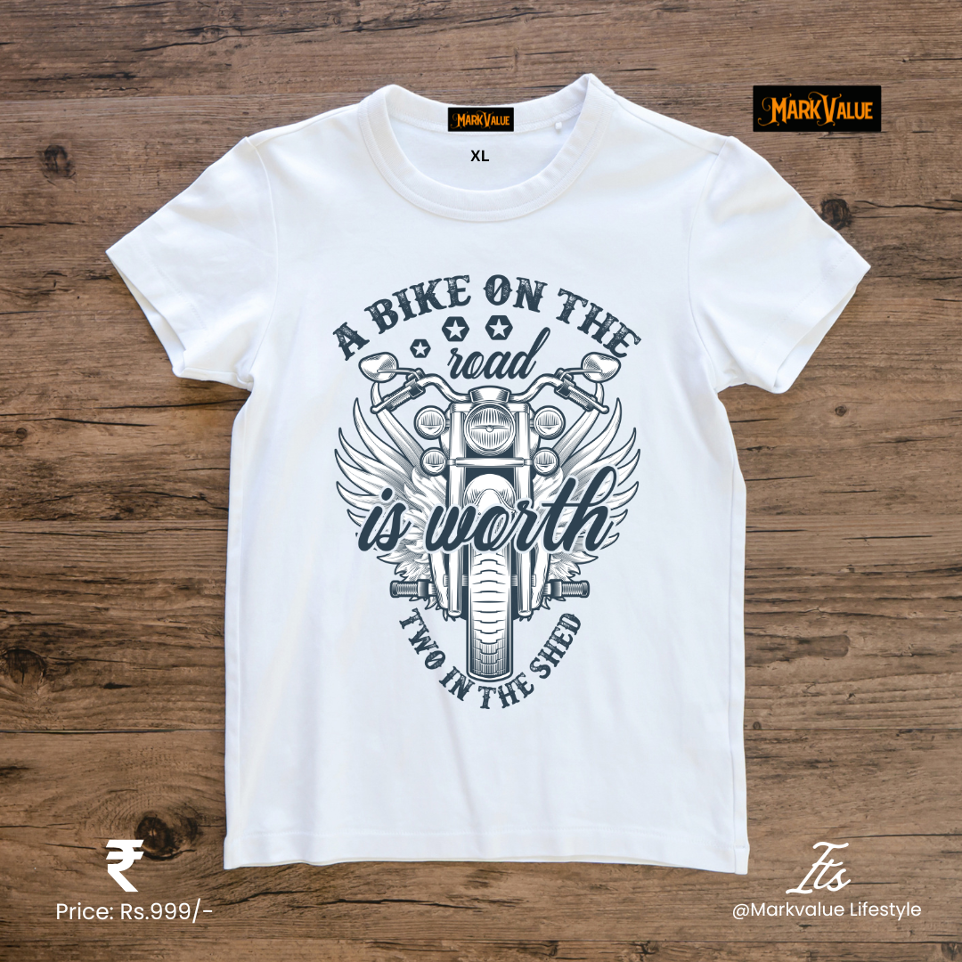 Biker Quote T-Shirt – Ride with Passion | Motorcycle Graphic Tee