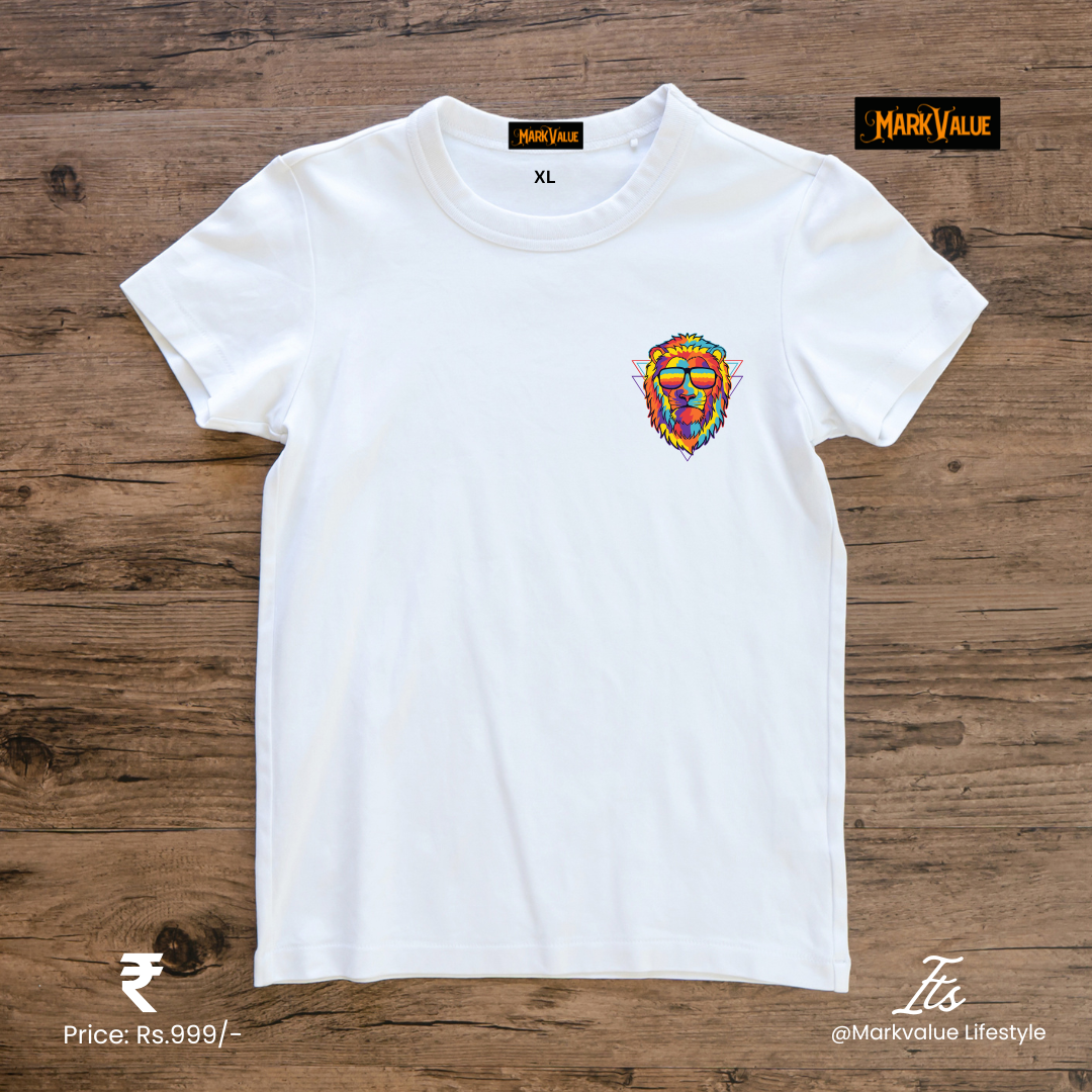 Funky Lion T-Shirt | 180 GSM | 100% Cotton T-shirt