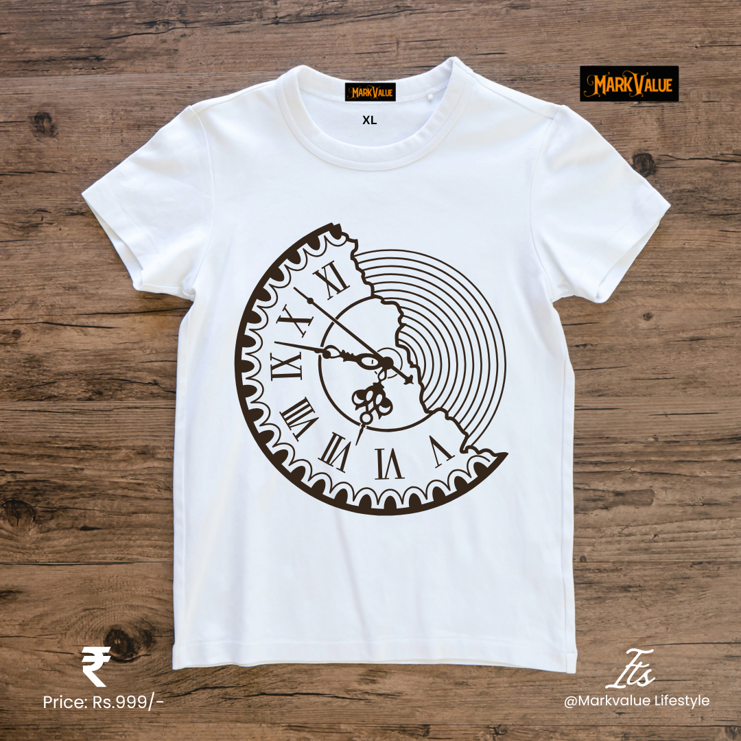 Time Gear T-Shirt | 180 GSM | 100% Cotton T-shirt