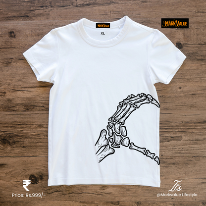 Skeleton Claw Vintage T-Shirt | 180 GSM | 100% Cotton T-shirt ( Part - 1 )