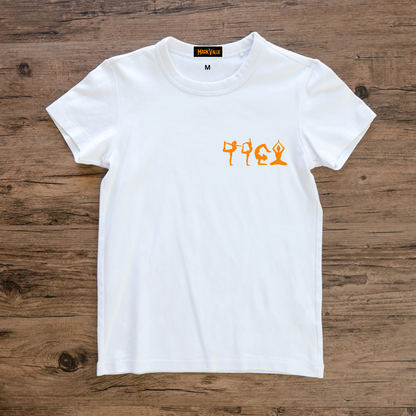Yoga Typography T-shirt | Artistic Yoga Pose Design | 100% Cotton | Markvalue
